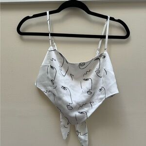 Back tie crop top